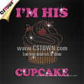 I'm his cupcake iron on rhinestone design birthday cakes